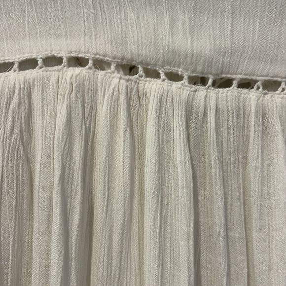 Free People Katie Bird White Lace Inlet long sleeve button down top size XS - Picture 11 of 16